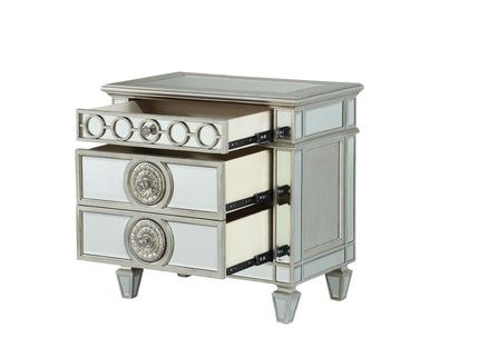 Varian - Mirrored Nightstand - Silver