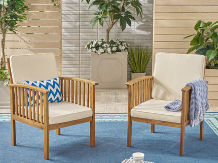 Casa - Acacia Club Chair Coastal Classic Outdoor Seating, Waterproof Fabric