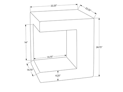 Contemporary Square Accent Table Indoor / Outdoor
