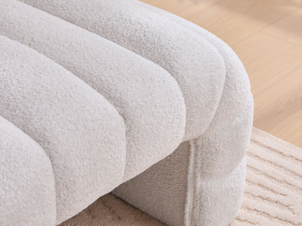 Modern Upholstered Armless Bed Bench With Channel Tufted Design