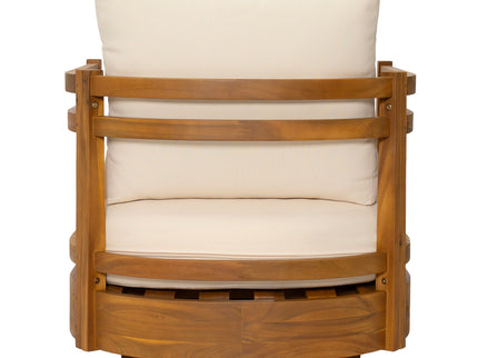 Outdoor Smooth Swivel Chair With Cushions