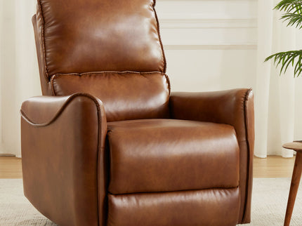 Electric Recliner Chair With Rocker And Swivel Function - Brown