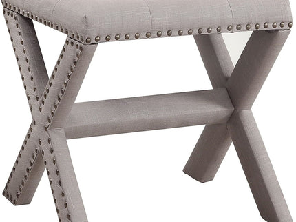 Upholstered Accent Bench With Nailhead Trim