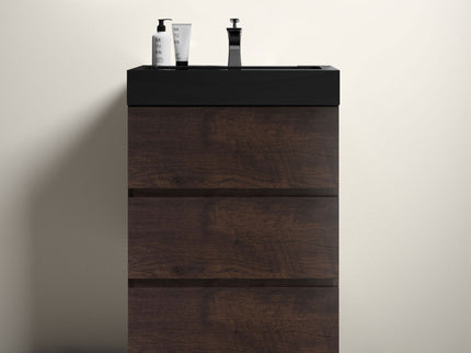 Alice - Bathroom Vanity With Large Storage Freestanding Bathroom Vanity, Sink For Modern Bathroom, One-Piece Sink Basin Without Drain And Faucet