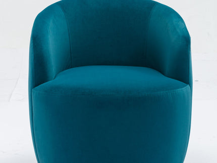 Swivel Accent Armchair Barrel Chair With Powder Coating Metal Ring