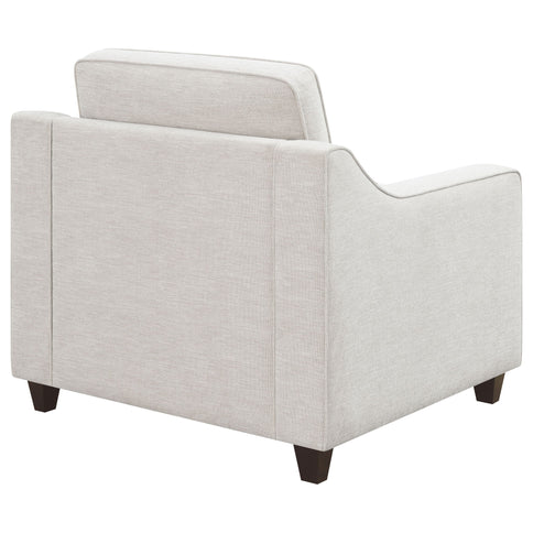 Mahaffey - Upholstered Sloped Track Arm Chair - Beige