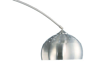 Krester - Dome Shade Arc Floor Lamp - Chrome