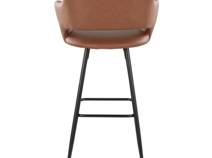 Margarite - Contemporary Fixed Height BarStool With Square Footrest (Set of 2)