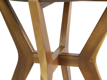 Yukon - Contemporary Side Table With Lightweight Concrete Top And Acacia Wood Frame - Gray