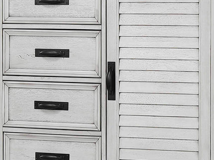 Lockeford - 5 Drawer Door Chest - White