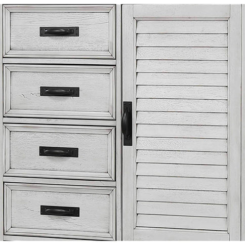 Lockeford - 5 Drawer Door Chest - White
