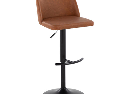 Toriano - Contemporary Adjustable Bar Stool With Rounded T Footrest (Set of 2)