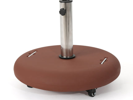 Wheelie - Round Umbrella Base With Stainless Steel Holder