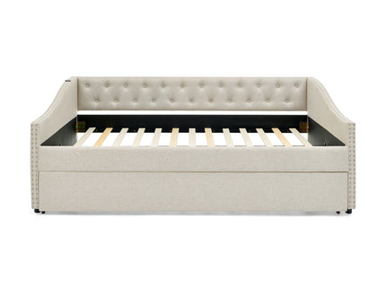 Upholstered Daybed With USB Charging & Pull Out Bed