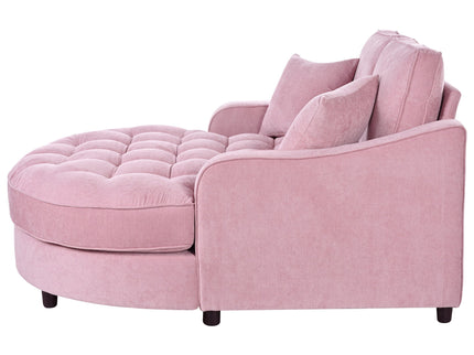 Modern Chaise Lounge Upholstered Sofa Couch With Tufted Seat And Detachable Pillows For Living Room