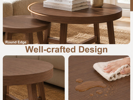 Round Nesting Stackable Tables For Living Room