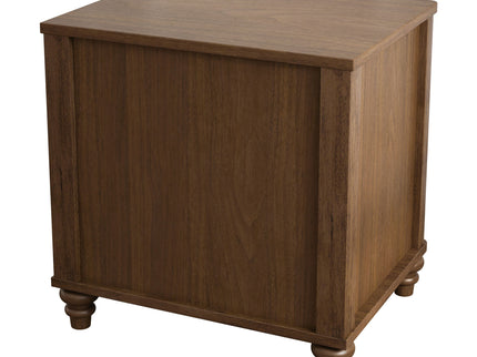 Fluted Nightstand With 3 Drawers