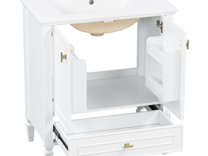 Freestanding Vanity With 1 Drawer & 2 Soft Close Doors With Door Mounted Storage