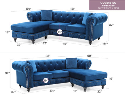 Nola - Luxurious Design Sofa Chaise