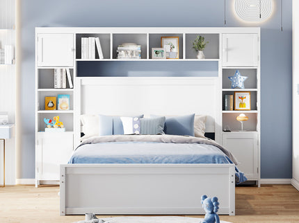 Bed With All In One Cabinet, Shelf And Sockets, Trundle
