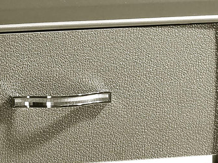 Nightstand With 2 Drawers Bedroom Storage With Accents - Champagne