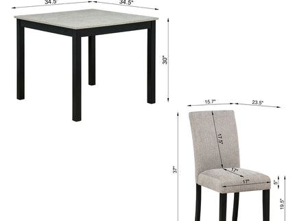 Modern 4 Person Dining Table Set With 4 Chairs