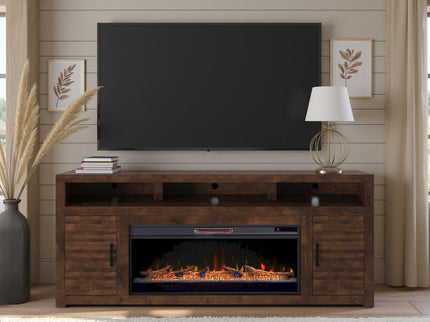 Electric Fireplace TV Stand Console For TVs Up To 95" - Whiskey