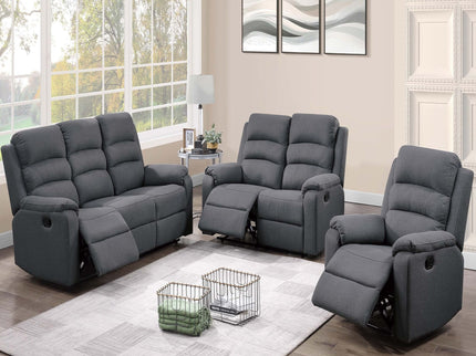 Modern Living Room Set With Manual Recliner