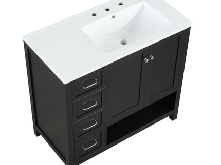 Modern Bathroom Vanity With Sink Top, 2 Doors And 2 Drawers