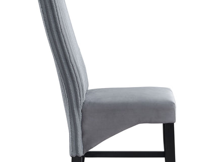 Kini - Corduroy Side Chair (Set of 2) - Black / Gray