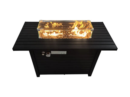 Propane Outdoor Fire Pit Table With Lid Versatile Fuel Options