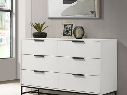 Taraval - 6 Drawer Bedroom Dresser - White