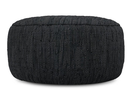 Fredrik - Round Pouf - Black