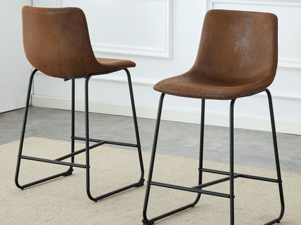 Retro Bar Chairs, Comfortable Stools (Set of 2)