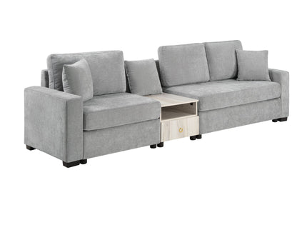 Modular Sofa Couch With Storage Armrest And Center Console