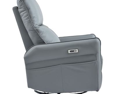 270° Power Swivel Rocker Glider Recliner Chair With USB Ports