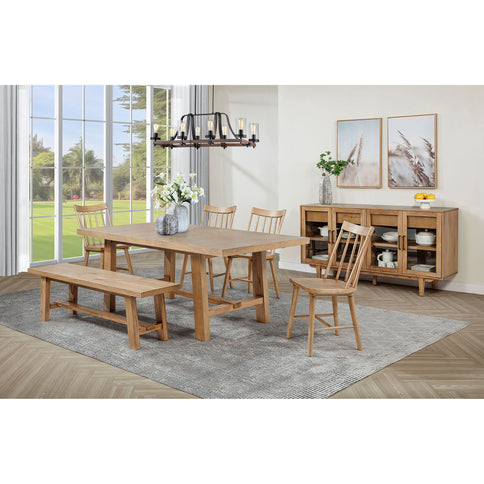 Extension Leaf Dining Table With Removable Leaf - Natural