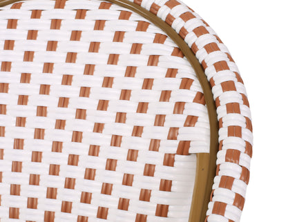 Outdoor Rattan And Aluminum French Bistro Chairs Set