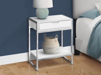 Accent Side Table, Storage Drawer, Spacious Tabletop