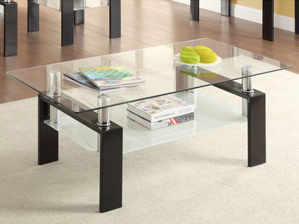 Moriah - 1 Shelf Rectangular Coffee Table - Black