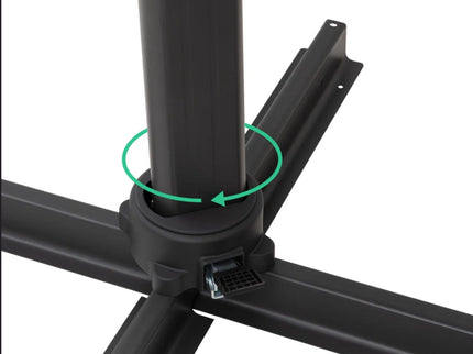 Round Cantilever Patio Umbrella With 360 Rotation & Infinite Tilt Adjustment