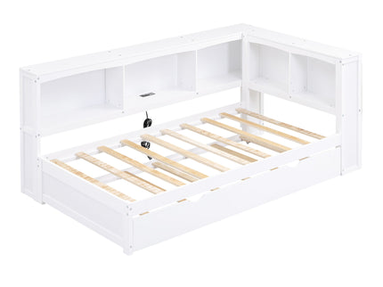 Daybed With Trundle, Storage Cabinets, USB Ports