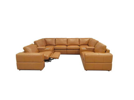 Upholstered Large Arms Sectional With Recliner Seats