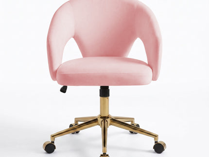 Ty - Office Adjustable Swivel Chair With Lumbar Support - Pink