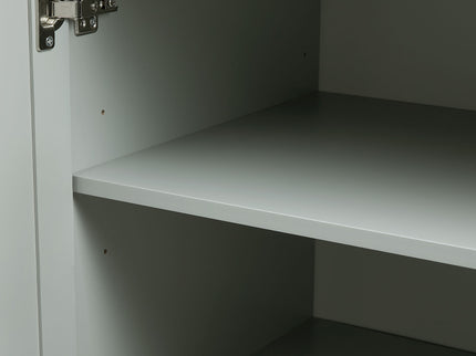 Tall And Wide Storage Cabinet With Doors, 3 Drawers