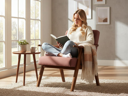 Accent Chair, Classic Mid Century Modern For Extra Seating