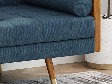Aidan - Mid Century Modern Tufted Fabric Sofa