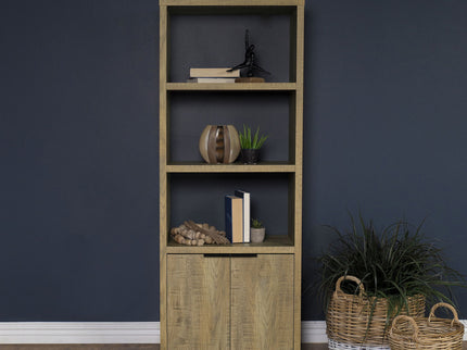 Noriega - 3 Shelf Media Tower With Open Shelves And Hidden Cabinet Storage - Mango Color