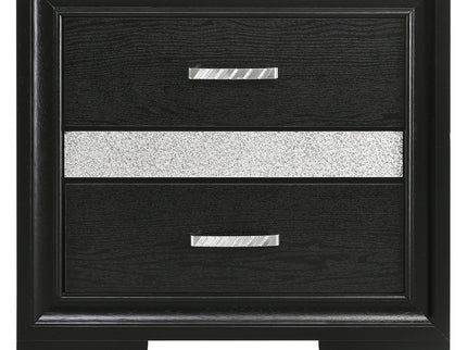 Transitional 2 Drawer Nightstand With Hidden Jewelry Tray