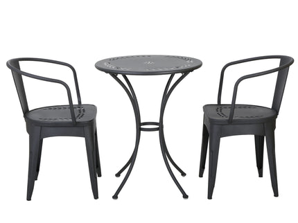 Ambrosia - 3 Piece Bistro Set With Leaf Motifs Top And Seat